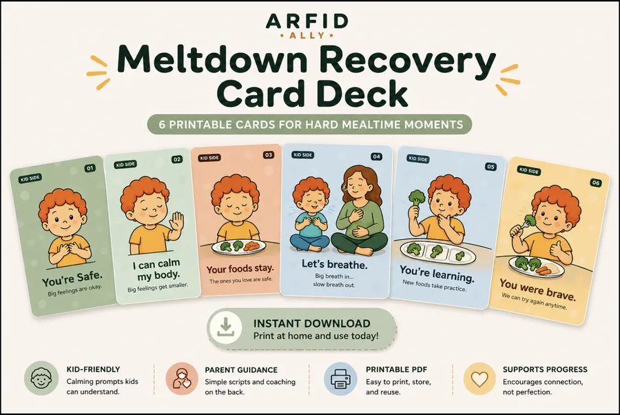The six Meltdown Recovery Cards fanned out